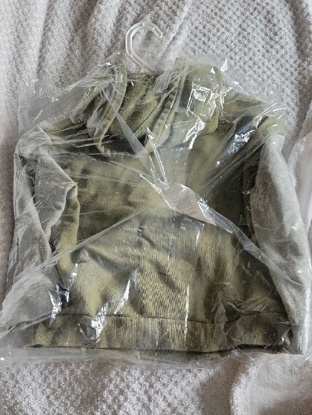 GAP Two-Tone Olive Green and Navy Hooded Sweatshirt - Picture 2 of 2